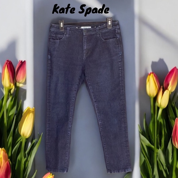 KATE SPADE BROOME STREET OOH LALA DENIM JEAN PANTS DARK BLUE WASH SIZE 29 - Picture 1 of 7